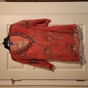 Aqua blue top size medium